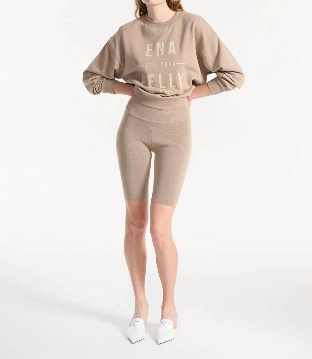 NEW ENA PELLY daybreak bike short in taupe